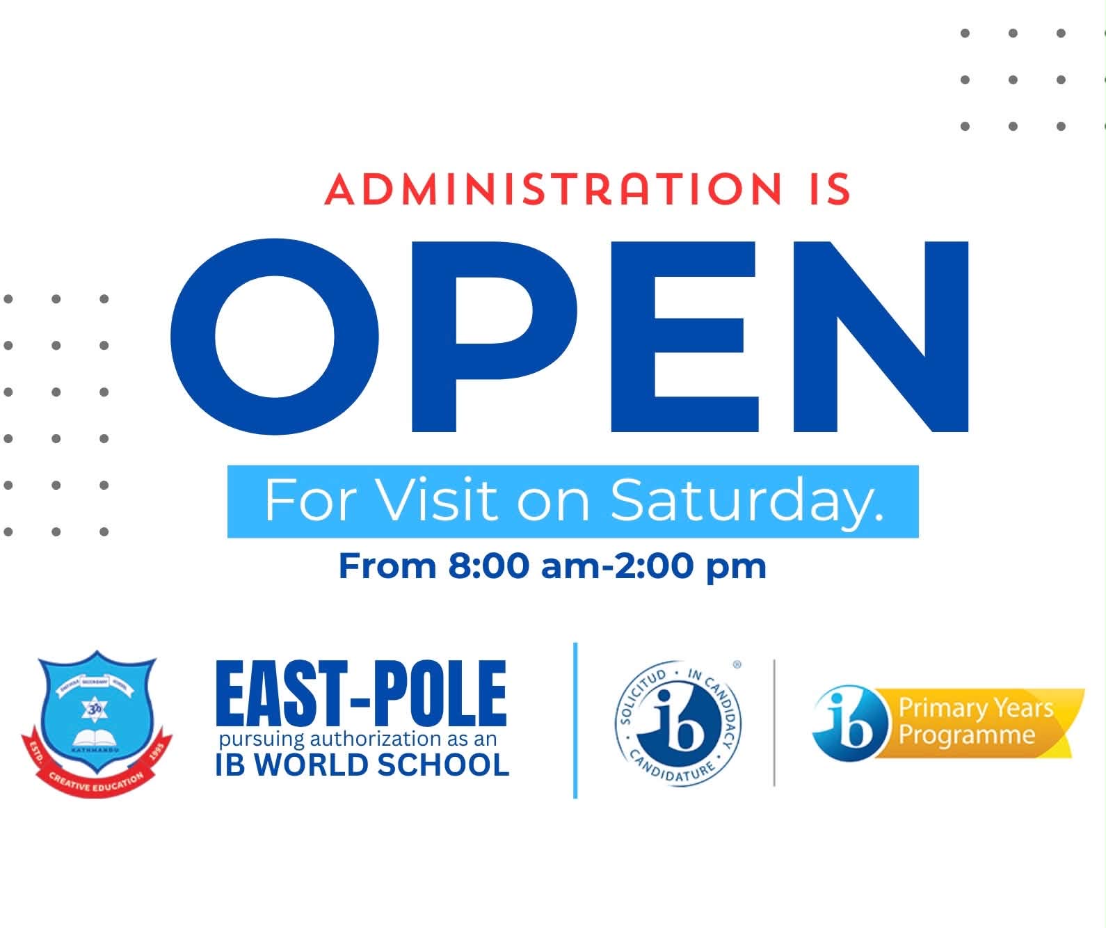 Admissions Open!